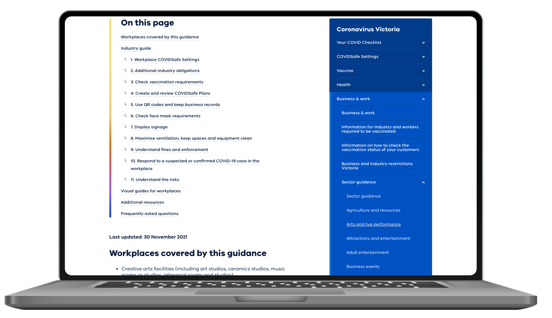 Folio examples 1770wide COVID screens v2 COVID Response new Industry Guide 2